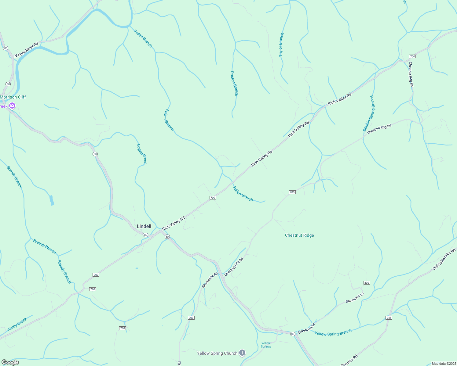 map of restaurants, bars, coffee shops, grocery stores, and more near 27267 Rich Valley Road in Abingdon