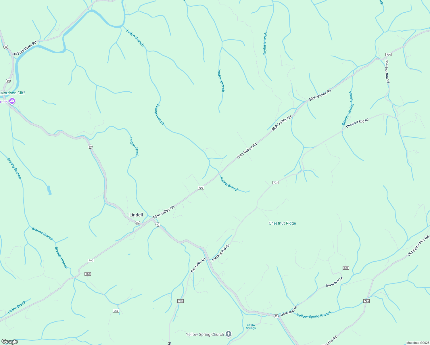 map of restaurants, bars, coffee shops, grocery stores, and more near 27267-27279 Rich Valley Road in Abingdon