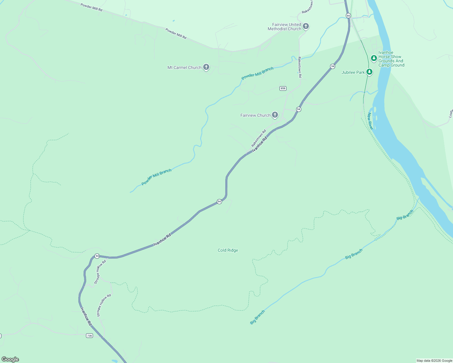 map of restaurants, bars, coffee shops, grocery stores, and more near Ivanhoe Road in Ivanhoe