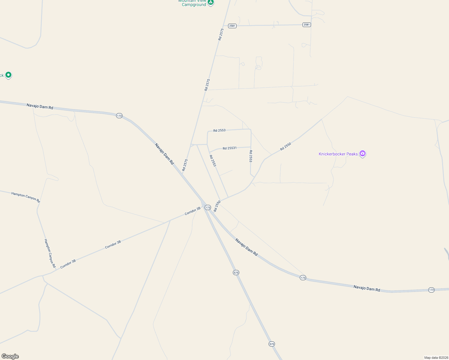 map of restaurants, bars, coffee shops, grocery stores, and more near 16 Road 2553 in Aztec