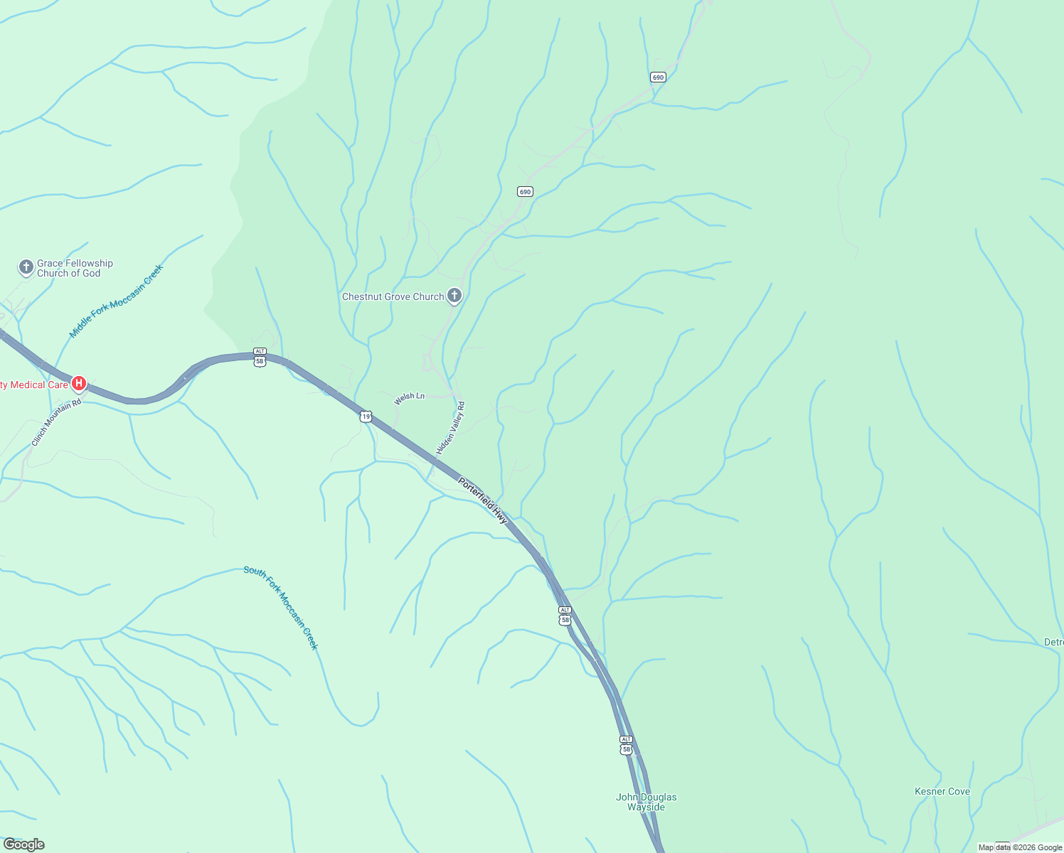 map of restaurants, bars, coffee shops, grocery stores, and more near 15244 Dysart Drive in Abingdon