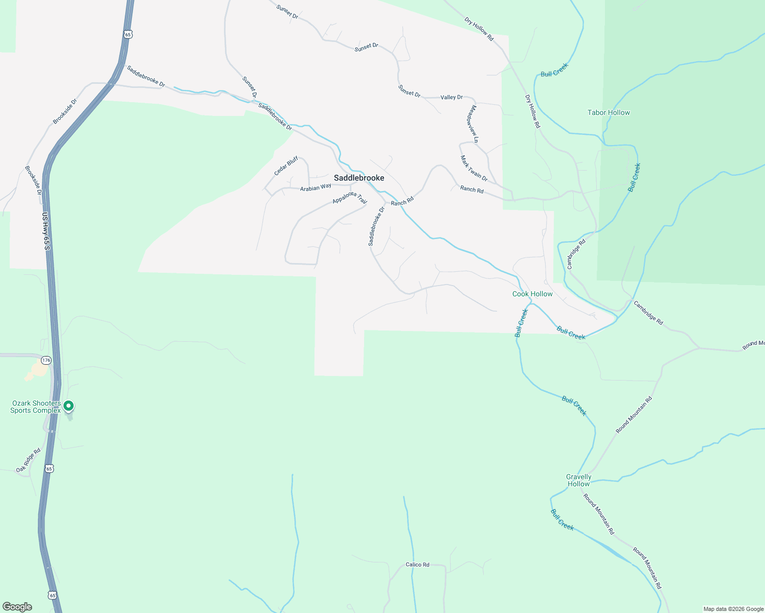 map of restaurants, bars, coffee shops, grocery stores, and more near Ridgecrest Drive in Saddlebrooke
