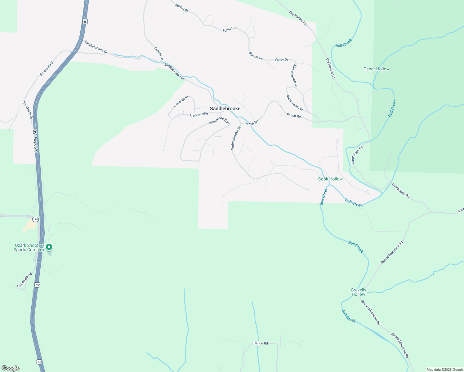 map of restaurants, bars, coffee shops, grocery stores, and more near Ridgecrest Drive in Walnut Shade