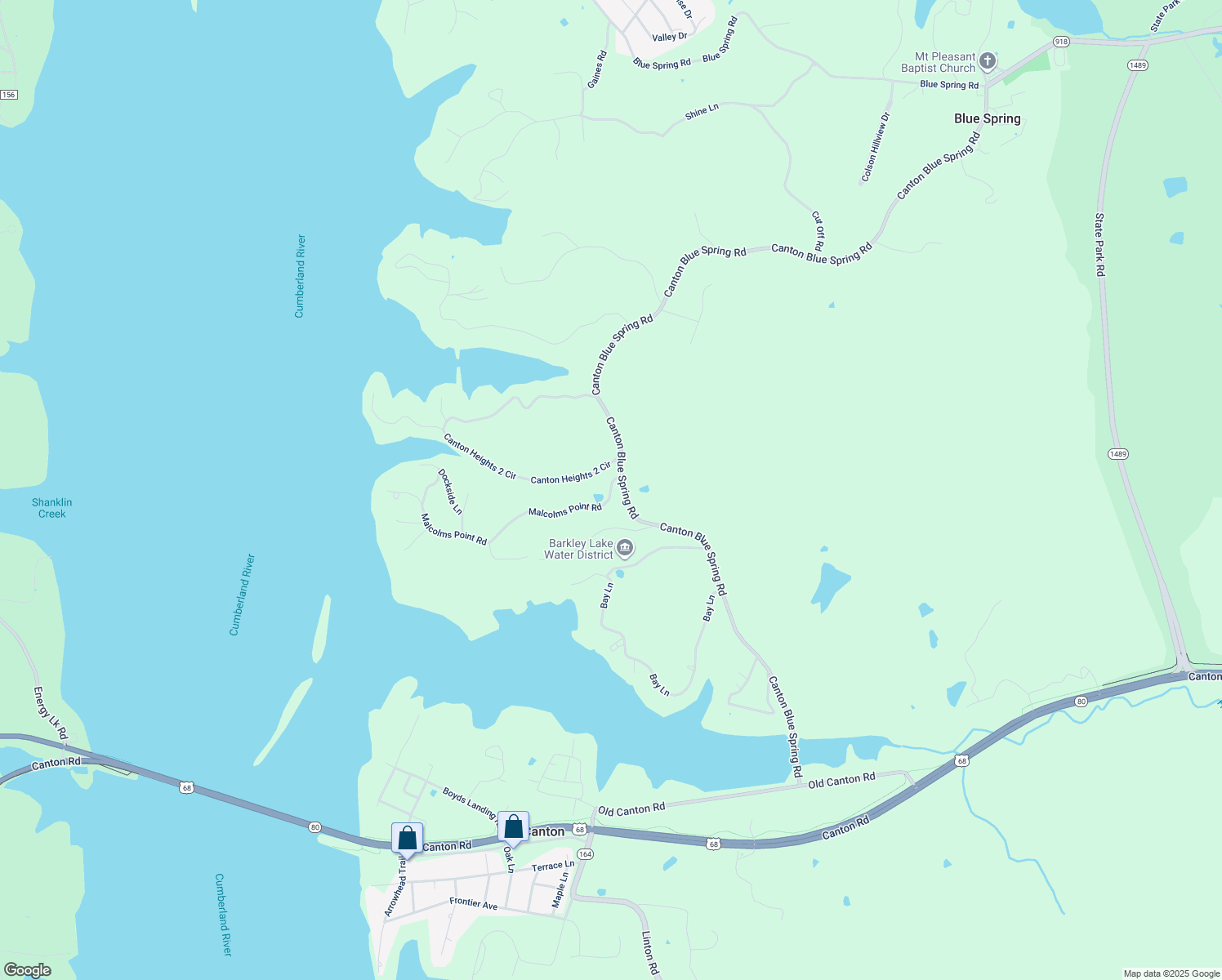 map of restaurants, bars, coffee shops, grocery stores, and more near 720-728 Malcolms Point Road in Cadiz