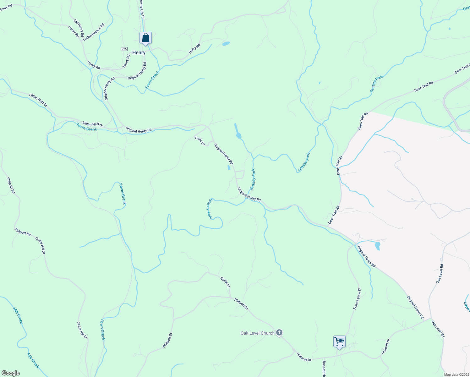 map of restaurants, bars, coffee shops, grocery stores, and more near 1879 Original Henry Road in Henry