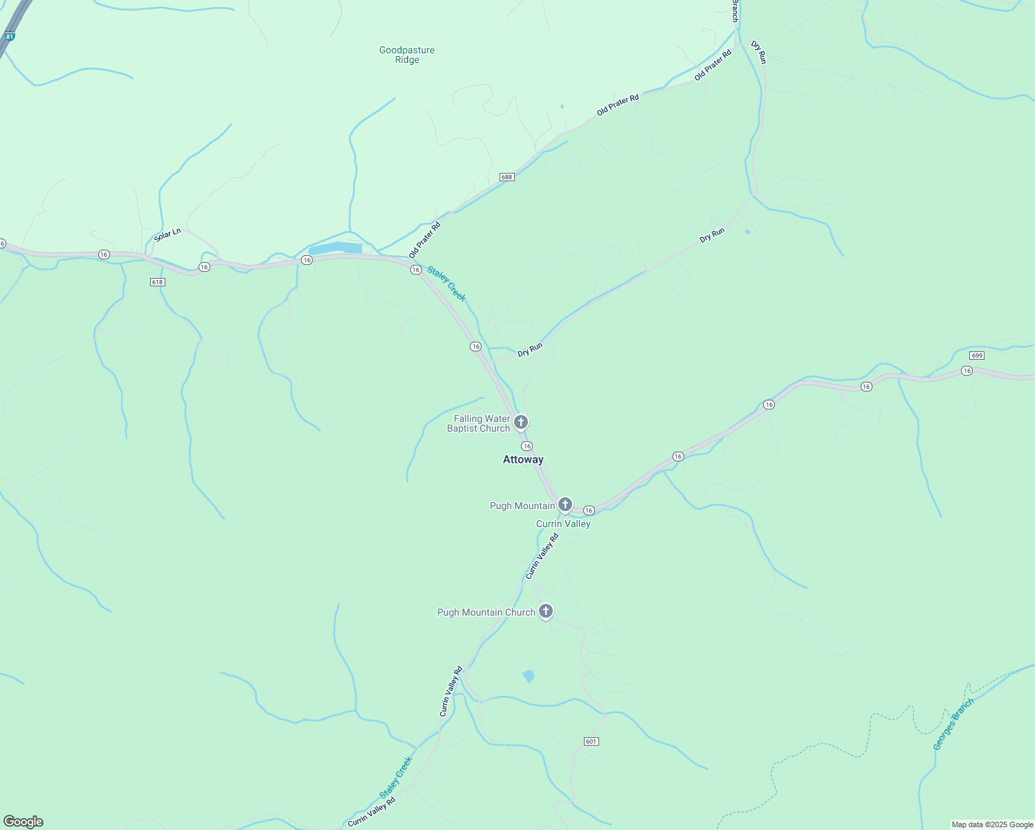 map of restaurants, bars, coffee shops, grocery stores, and more near 2137 Highway 16 in Marion