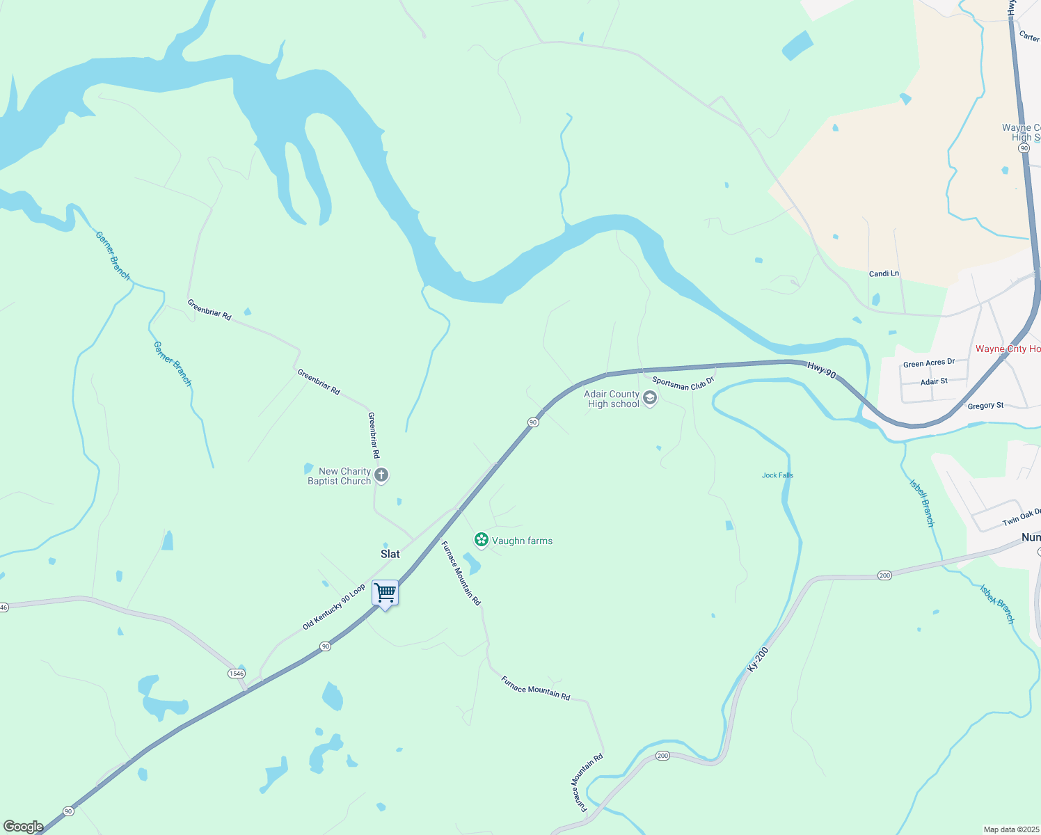 map of restaurants, bars, coffee shops, grocery stores, and more near 2-198 Brakes Lane in Monticello