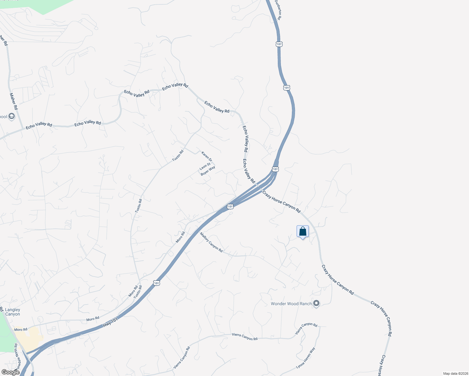 map of restaurants, bars, coffee shops, grocery stores, and more near 19060 Oak Heights Drive in Salinas