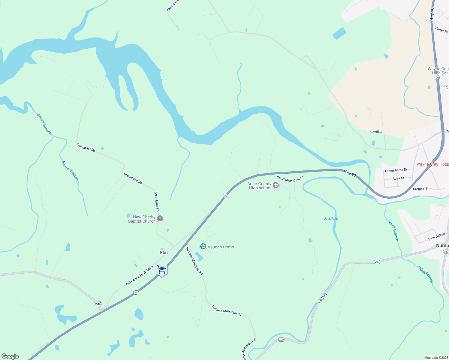 map of restaurants, bars, coffee shops, grocery stores, and more near 198 Brakes Lane in Monticello