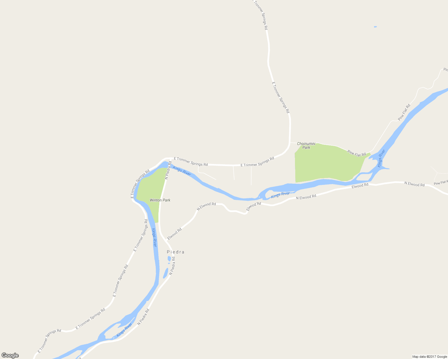 map of restaurants, bars, coffee shops, grocery stores, and more near 25727 East Trimmer Springs Road in Sanger