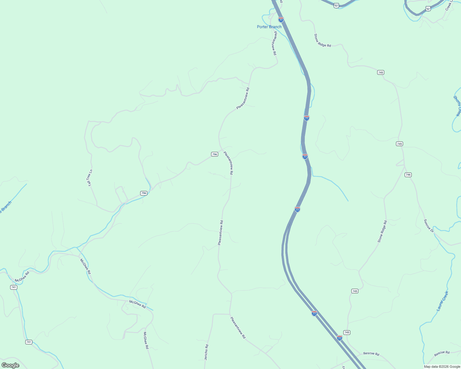 map of restaurants, bars, coffee shops, grocery stores, and more near Pleasantview Road in Austinville