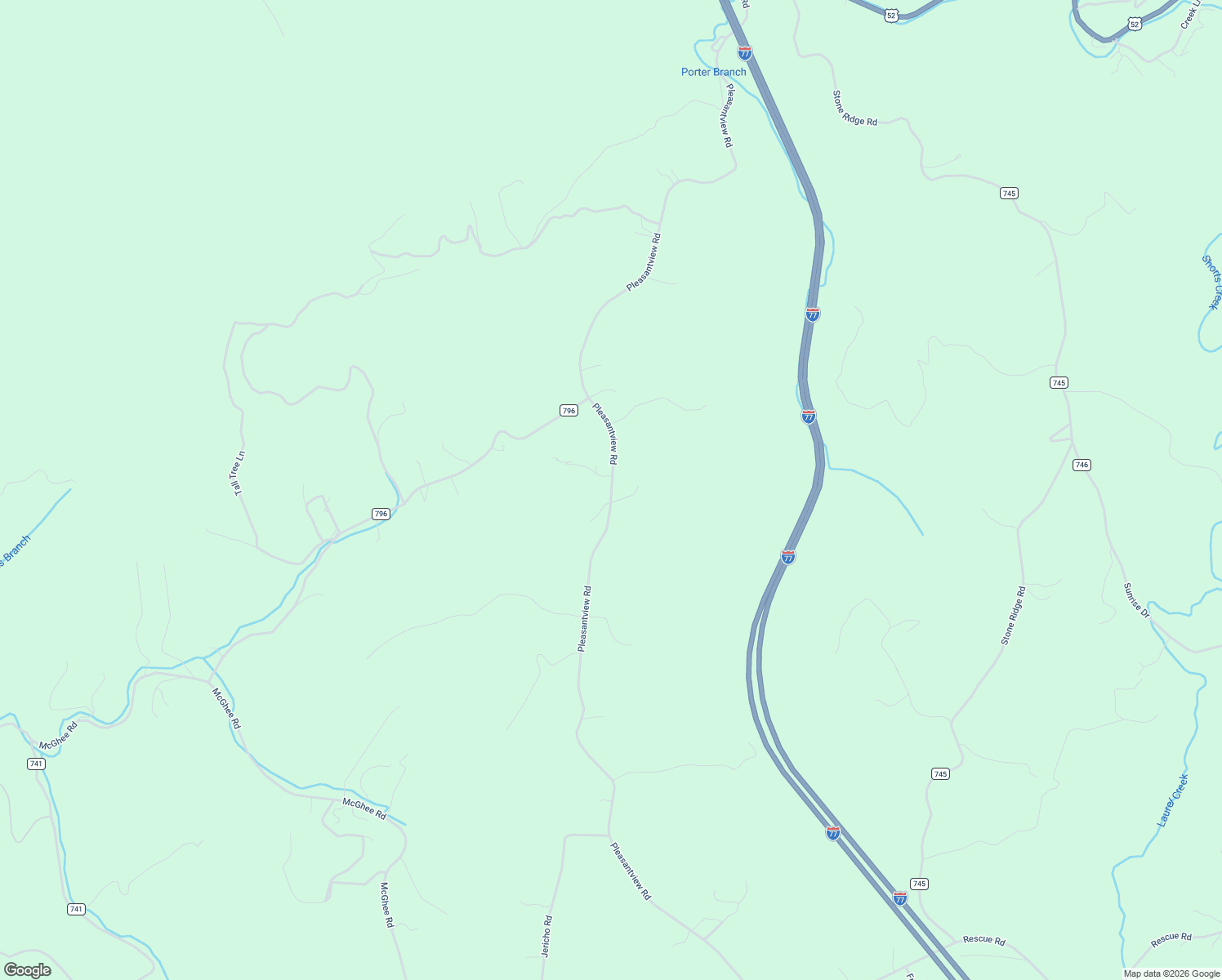 map of restaurants, bars, coffee shops, grocery stores, and more near Pleasantview Road in Austinville