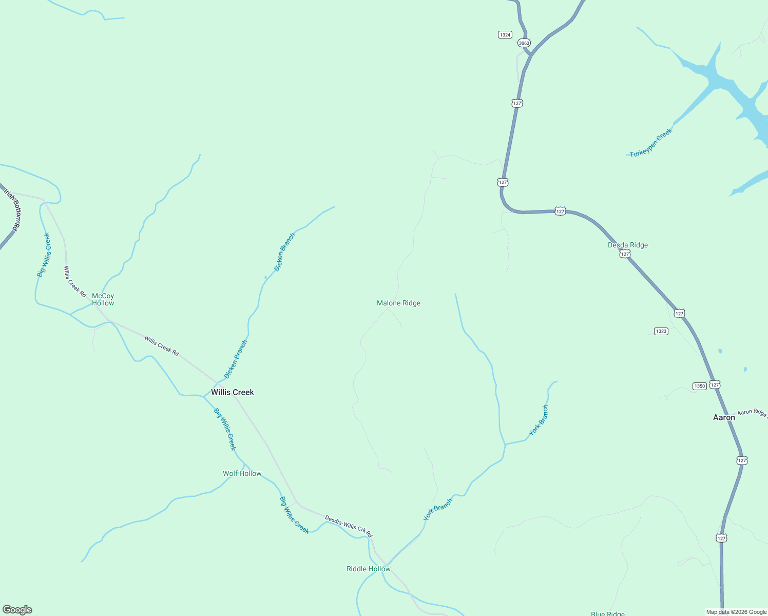 map of restaurants, bars, coffee shops, grocery stores, and more near in Willis Creek