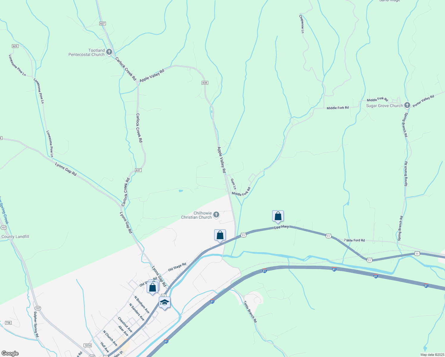 map of restaurants, bars, coffee shops, grocery stores, and more near 310 Apple Valley Road in Marion