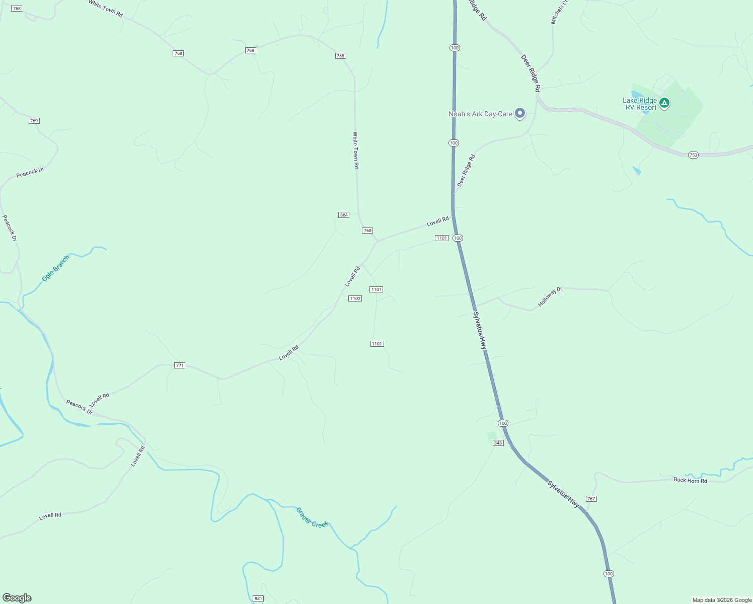 map of restaurants, bars, coffee shops, grocery stores, and more near State Road 1101 in Carroll County