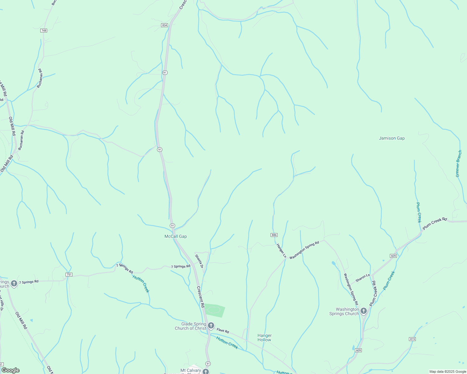 map of restaurants, bars, coffee shops, grocery stores, and more near 34533 Shasta Drive in Glade Spring