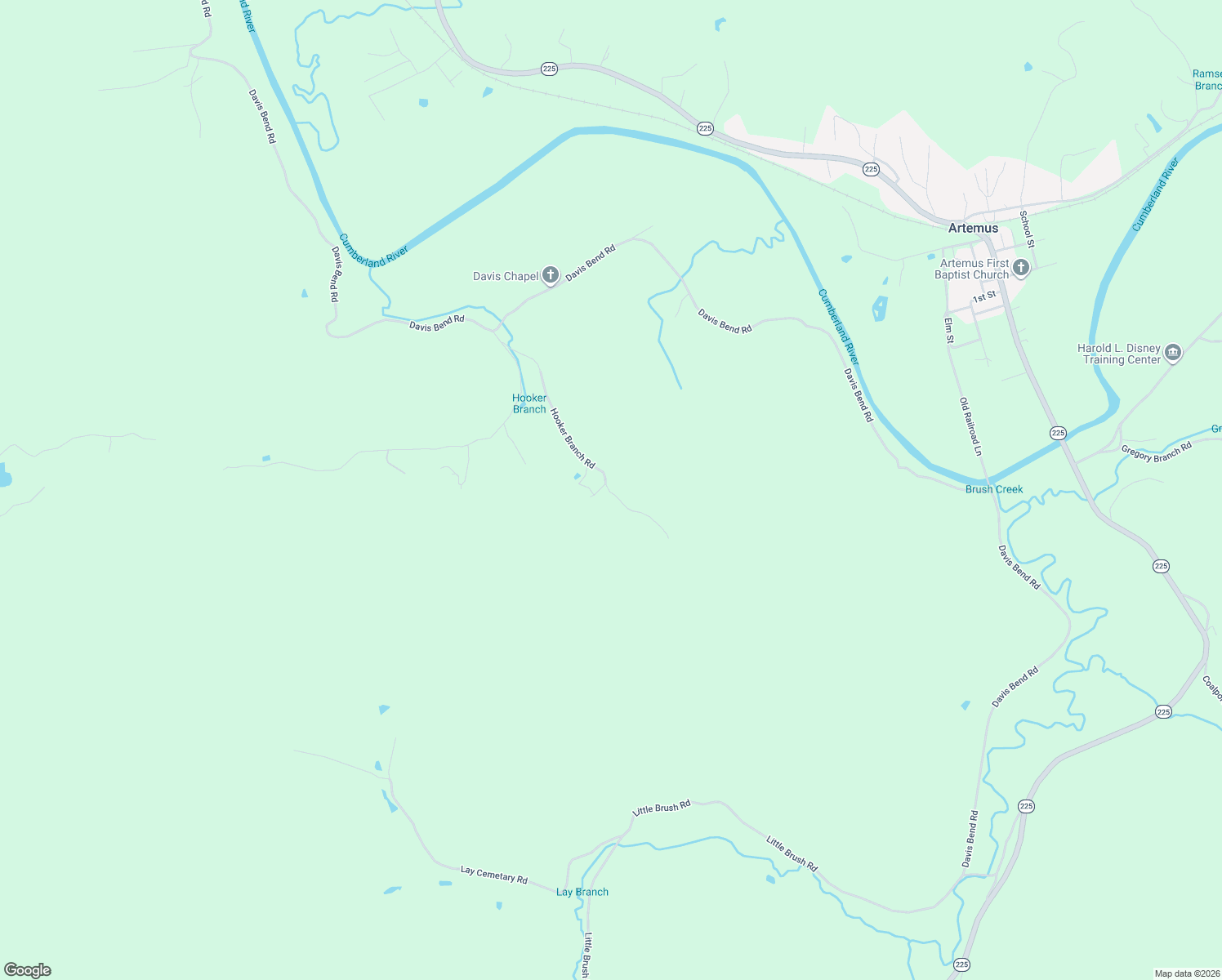 map of restaurants, bars, coffee shops, grocery stores, and more near 43 Pug Lane in Barbourville