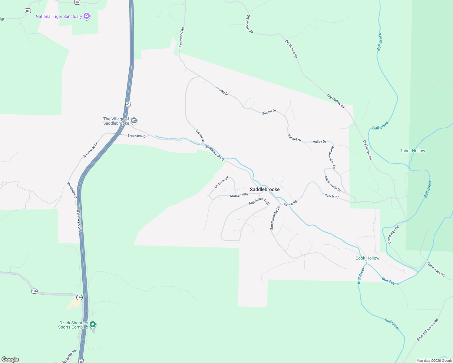 map of restaurants, bars, coffee shops, grocery stores, and more near 112 White Oak in Saddlebrooke