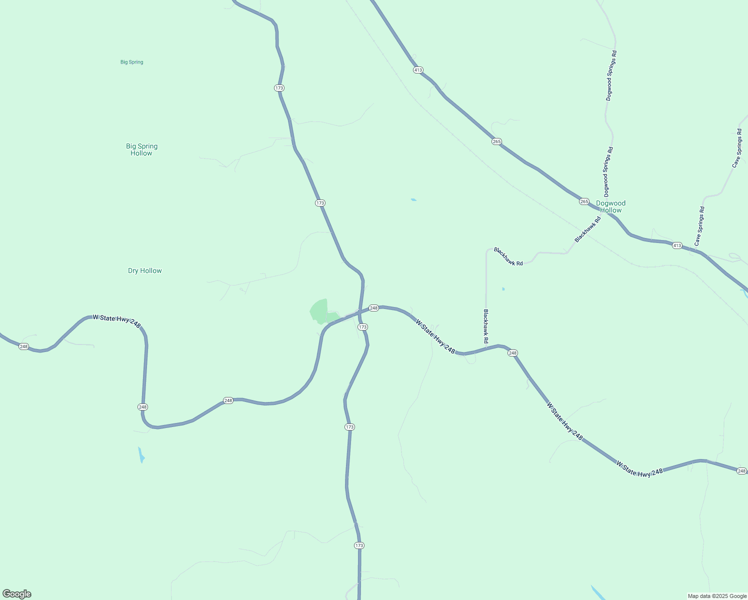 map of restaurants, bars, coffee shops, grocery stores, and more near 2256-2346 State Highway 173 in Galena