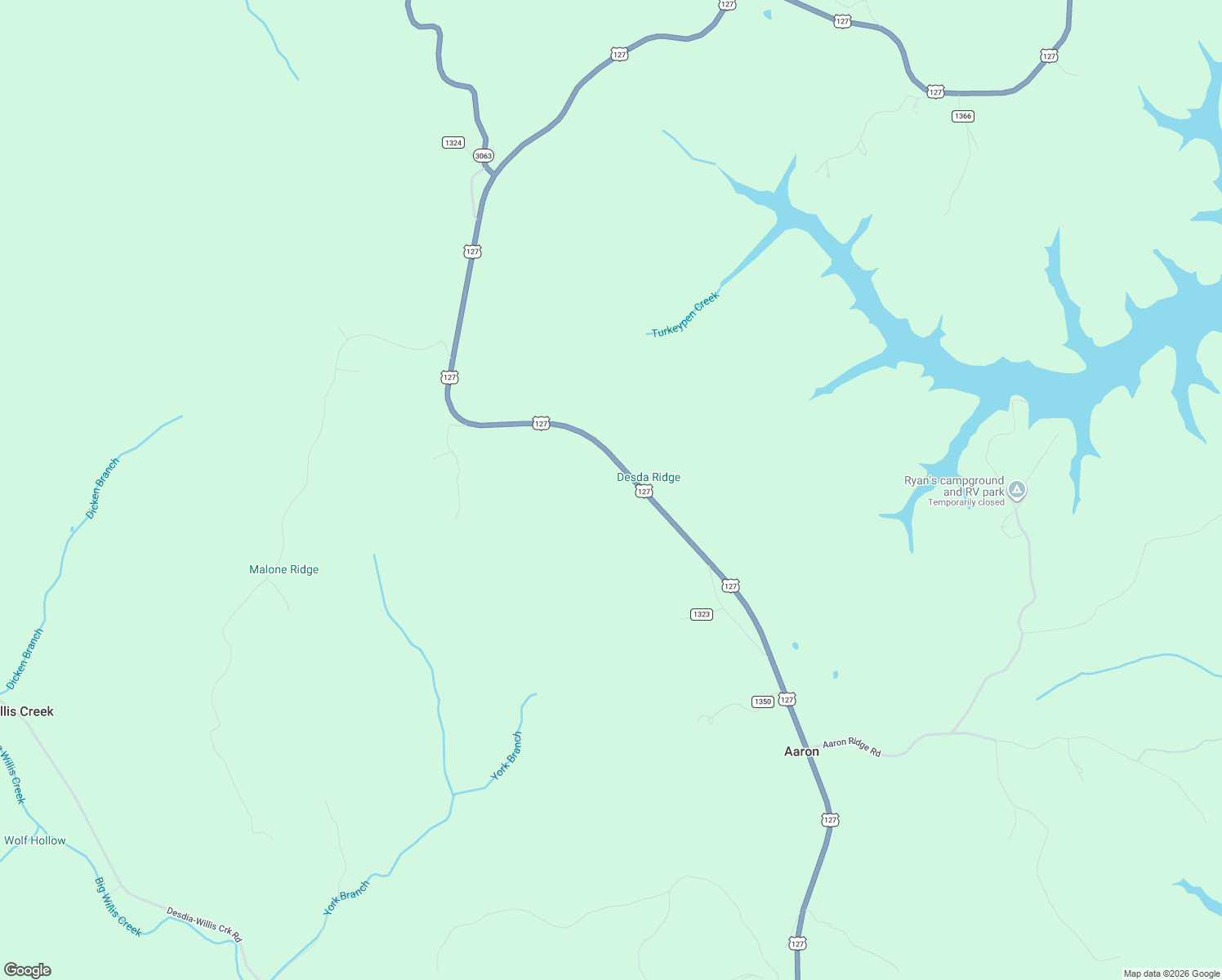 map of restaurants, bars, coffee shops, grocery stores, and more near U.S. 127 in Albany