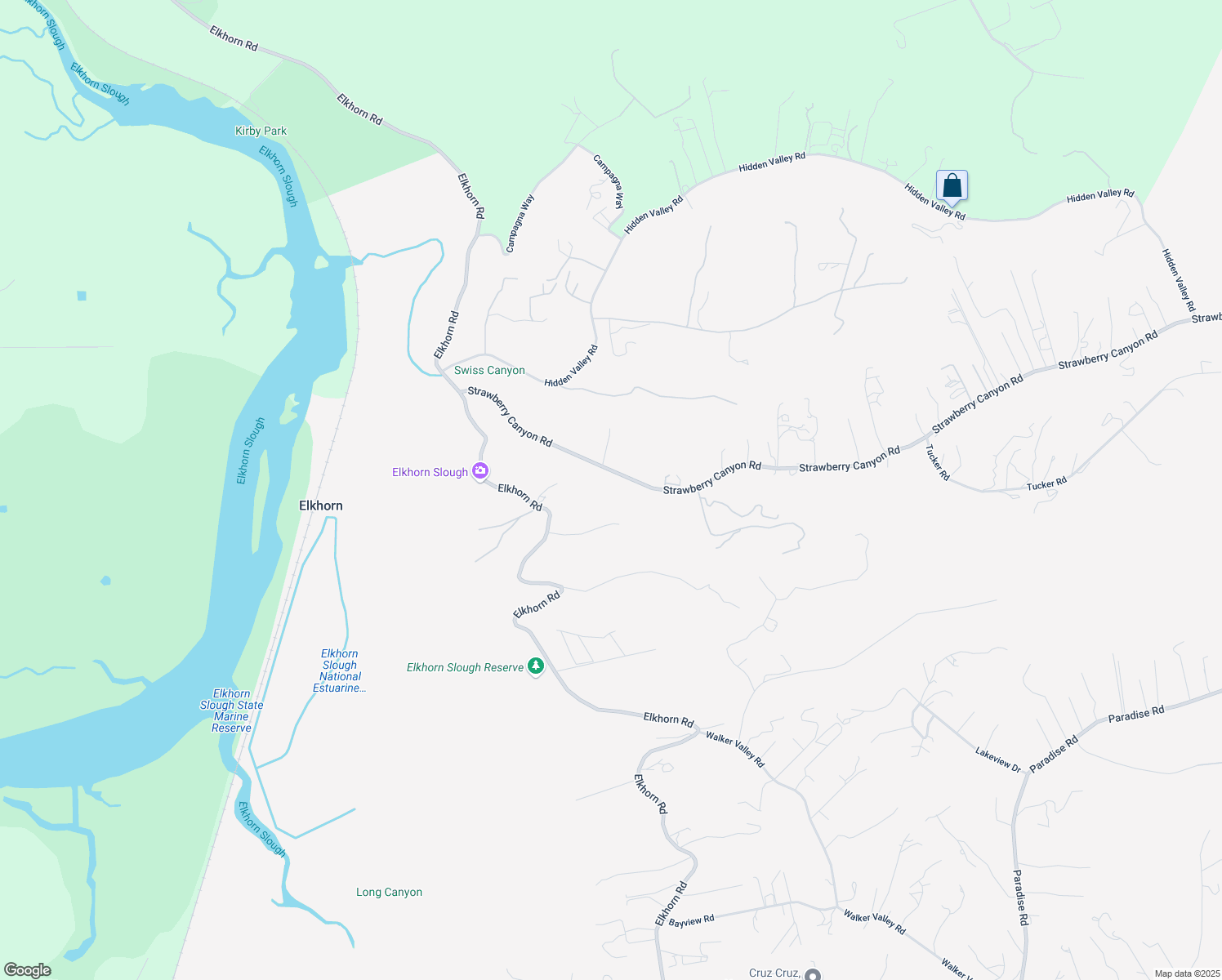 map of restaurants, bars, coffee shops, grocery stores, and more near 130 Strawberry Road in Prunedale
