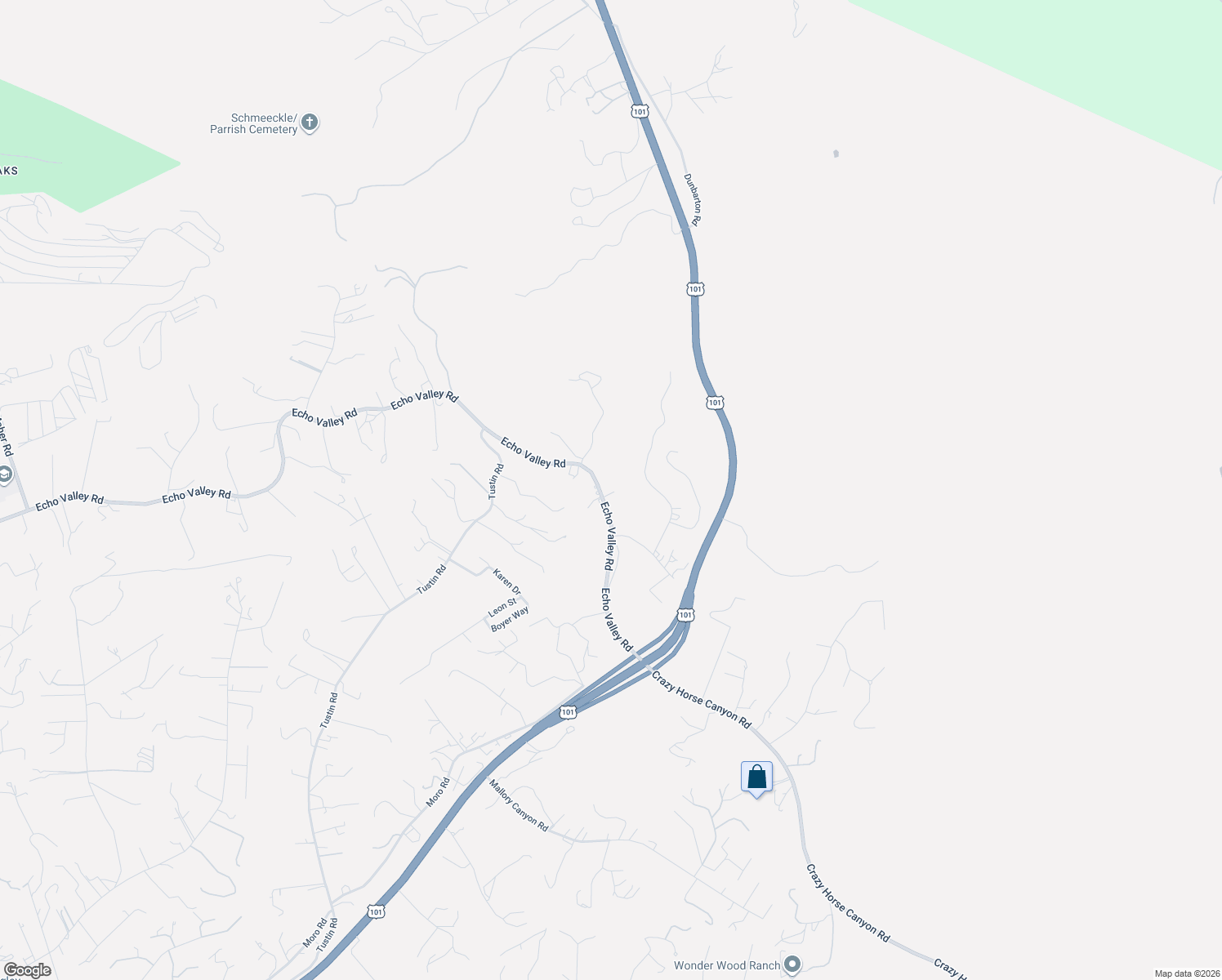 map of restaurants, bars, coffee shops, grocery stores, and more near 744 Echo Valley Road in Salinas