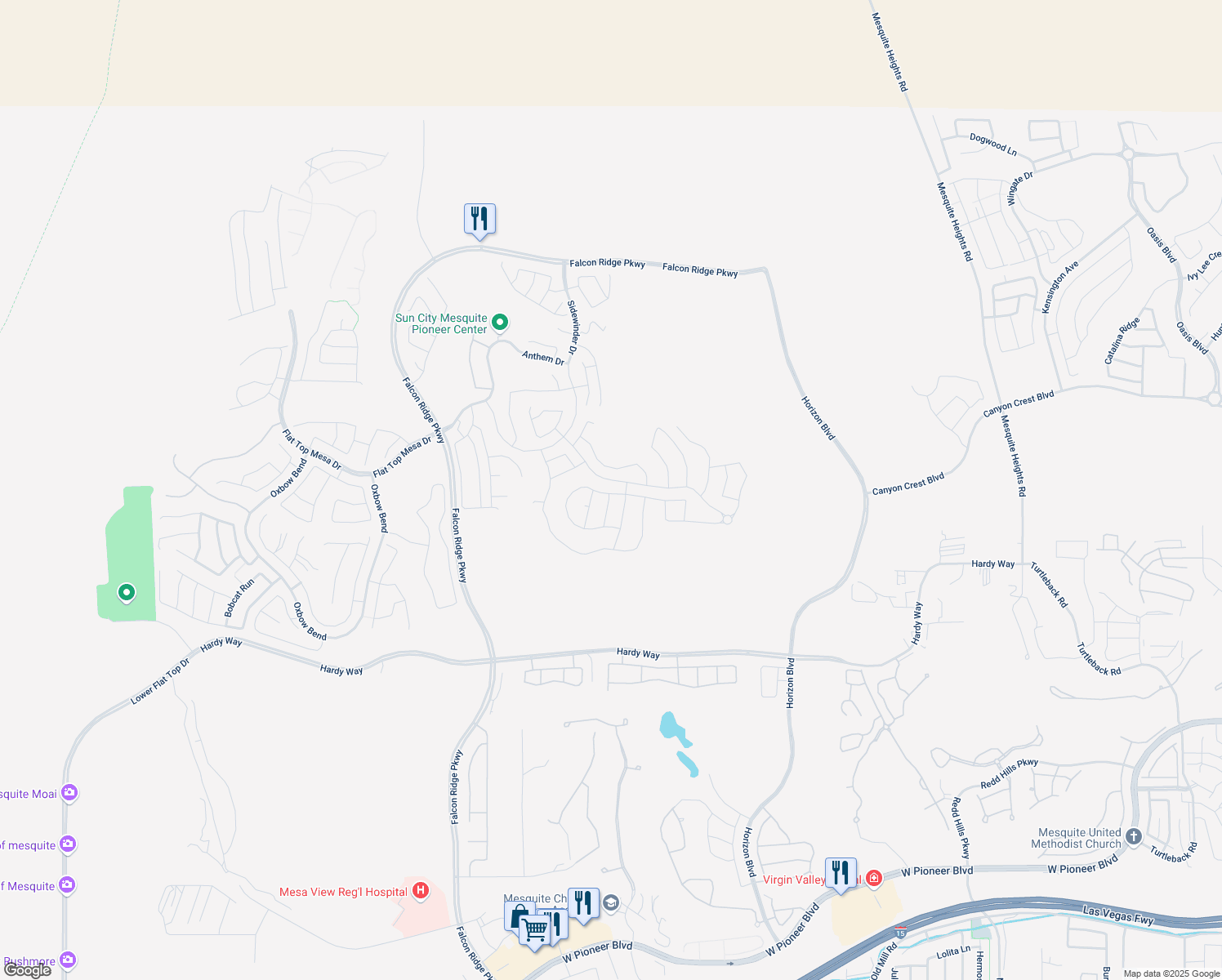 map of restaurants, bars, coffee shops, grocery stores, and more near in Mesquite
