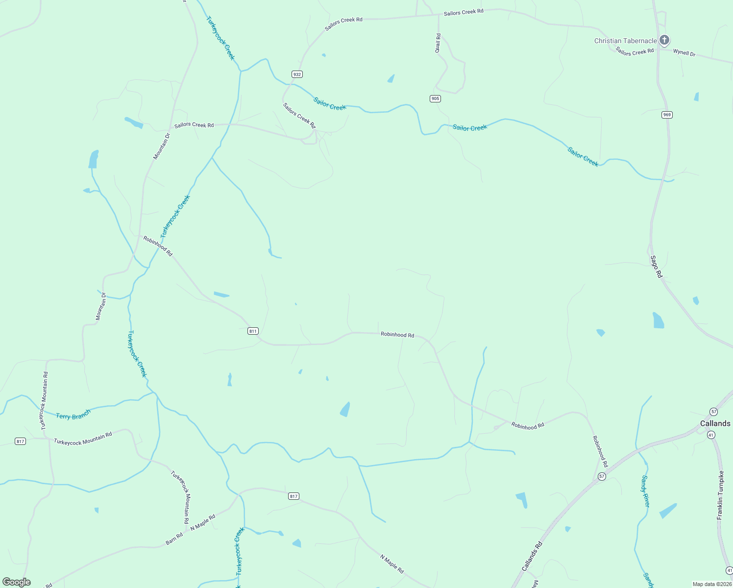 map of restaurants, bars, coffee shops, grocery stores, and more near 1860 Robinhood Road in Callands