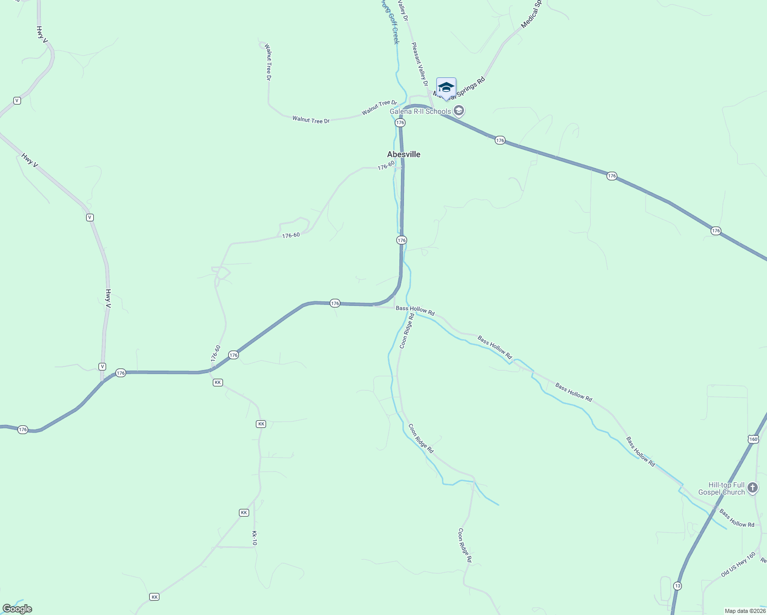 map of restaurants, bars, coffee shops, grocery stores, and more near 160-10 in Stone County