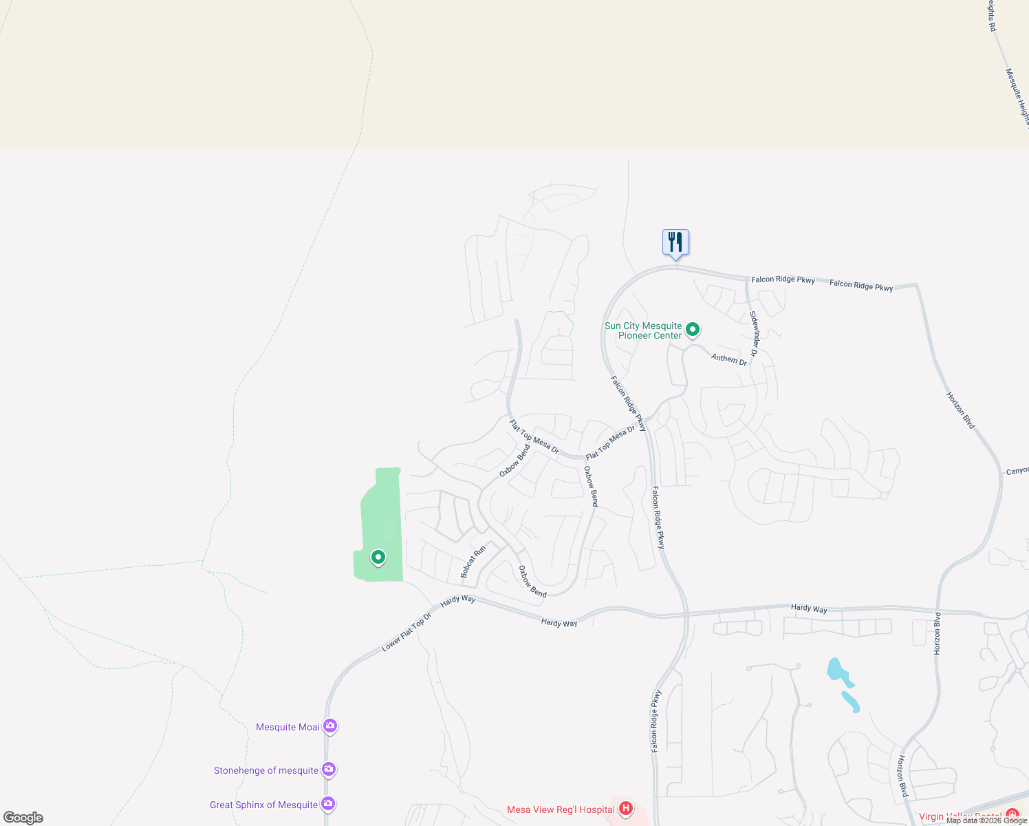 map of restaurants, bars, coffee shops, grocery stores, and more near 1447 Wheelwright Court in Mesquite