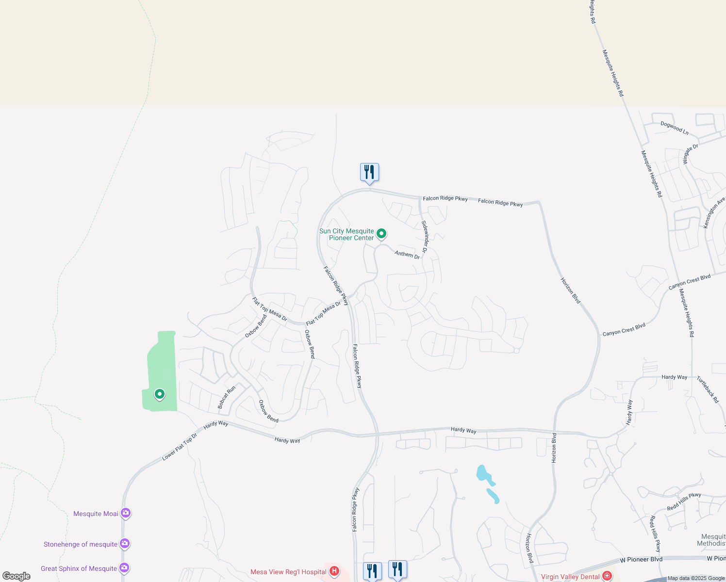 map of restaurants, bars, coffee shops, grocery stores, and more near 1113 Split Rail Avenue in Mesquite