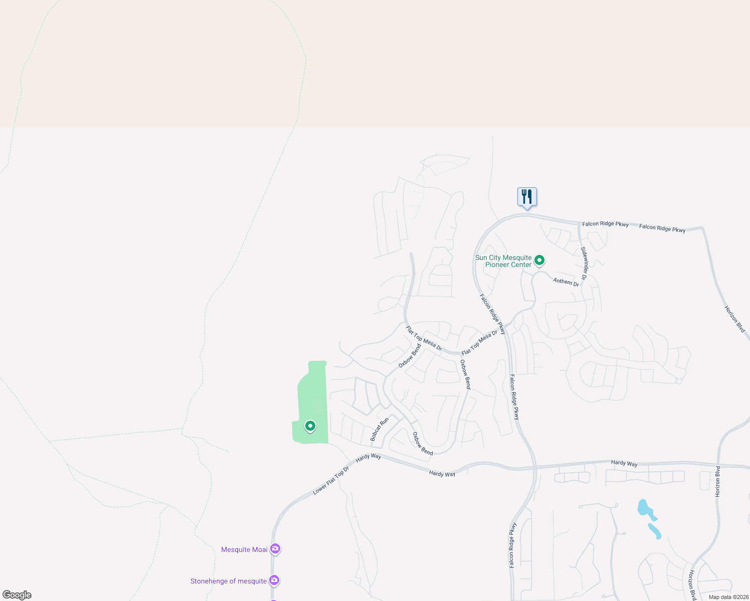 map of restaurants, bars, coffee shops, grocery stores, and more near 1511 Rainbow Bend in Mesquite