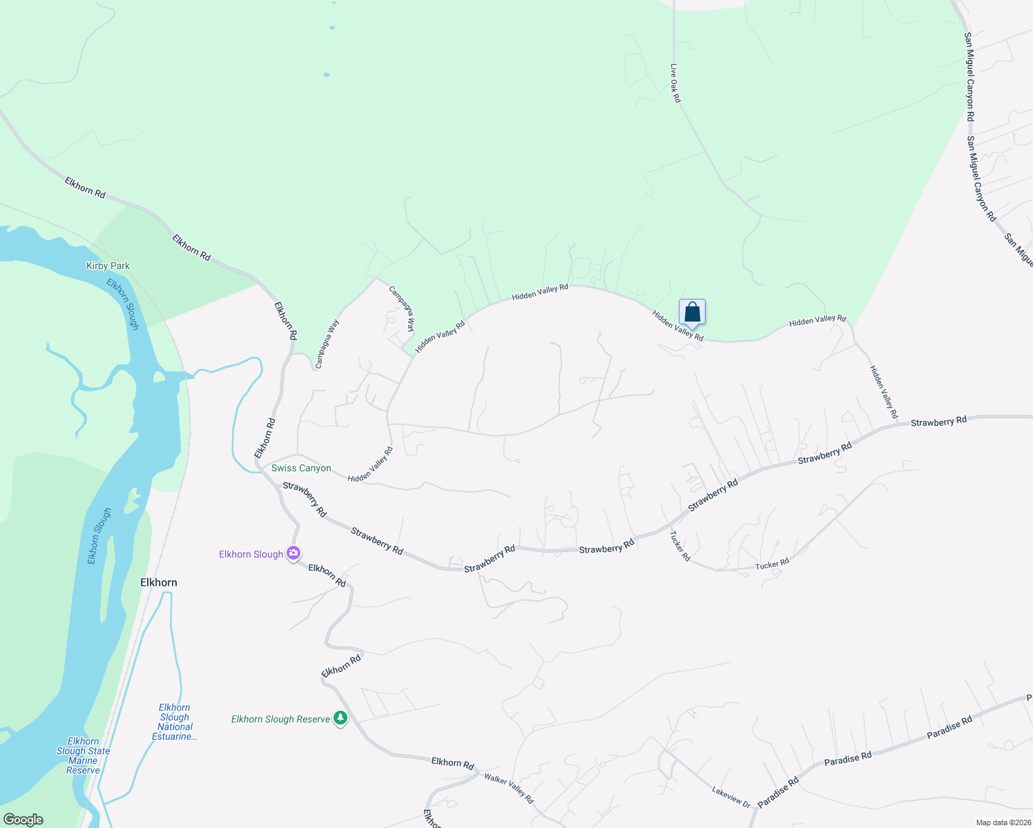 map of restaurants, bars, coffee shops, grocery stores, and more near 14641 Tumbleweed Lane in Prunedale