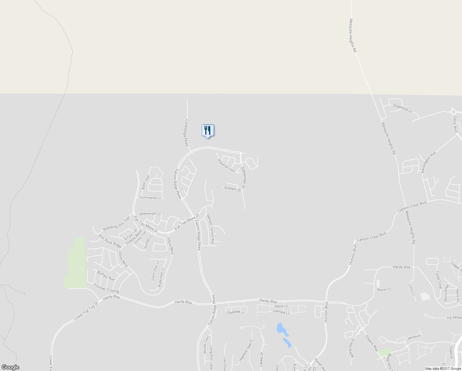 map of restaurants, bars, coffee shops, grocery stores, and more near 1113 Prairie Schooner Court in Mesquite