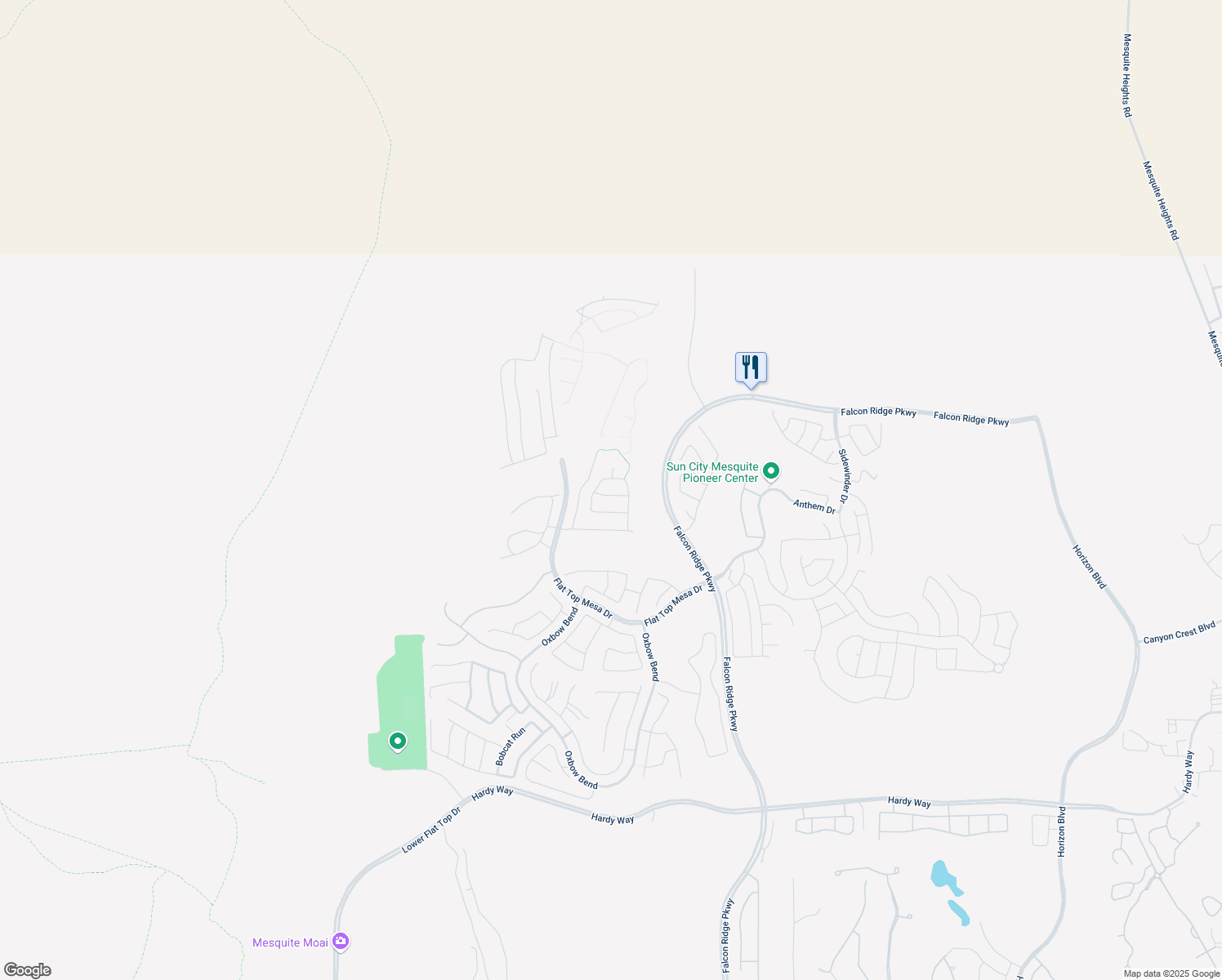 map of restaurants, bars, coffee shops, grocery stores, and more near 1361 Babbling Brook Court in Mesquite
