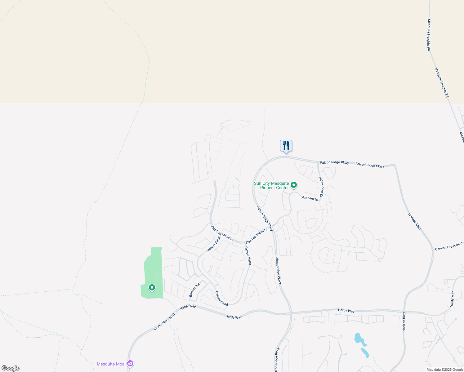 map of restaurants, bars, coffee shops, grocery stores, and more near 1361 Babbling Brook Court in Mesquite