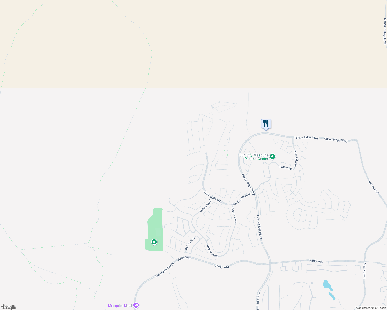 map of restaurants, bars, coffee shops, grocery stores, and more near 1480 Caramel Cliffs Trail in Mesquite