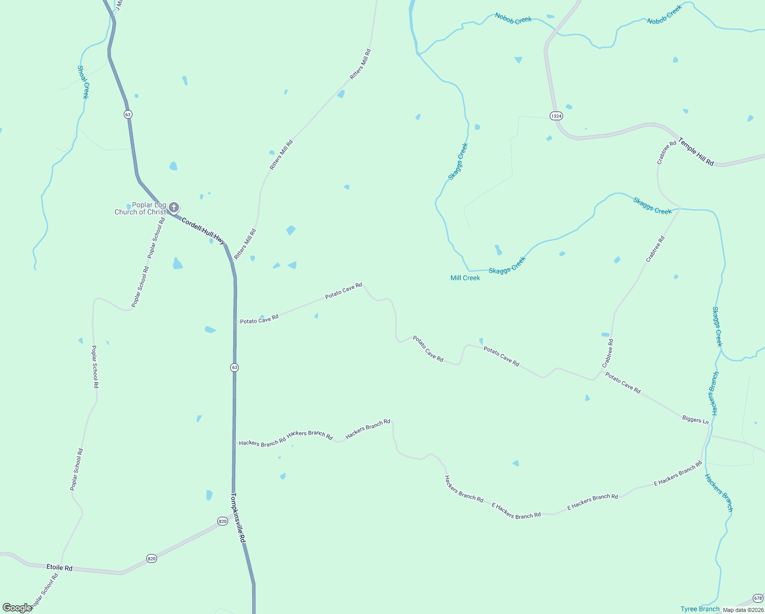 map of restaurants, bars, coffee shops, grocery stores, and more near 128-898 Potato Cave Road in Glasgow