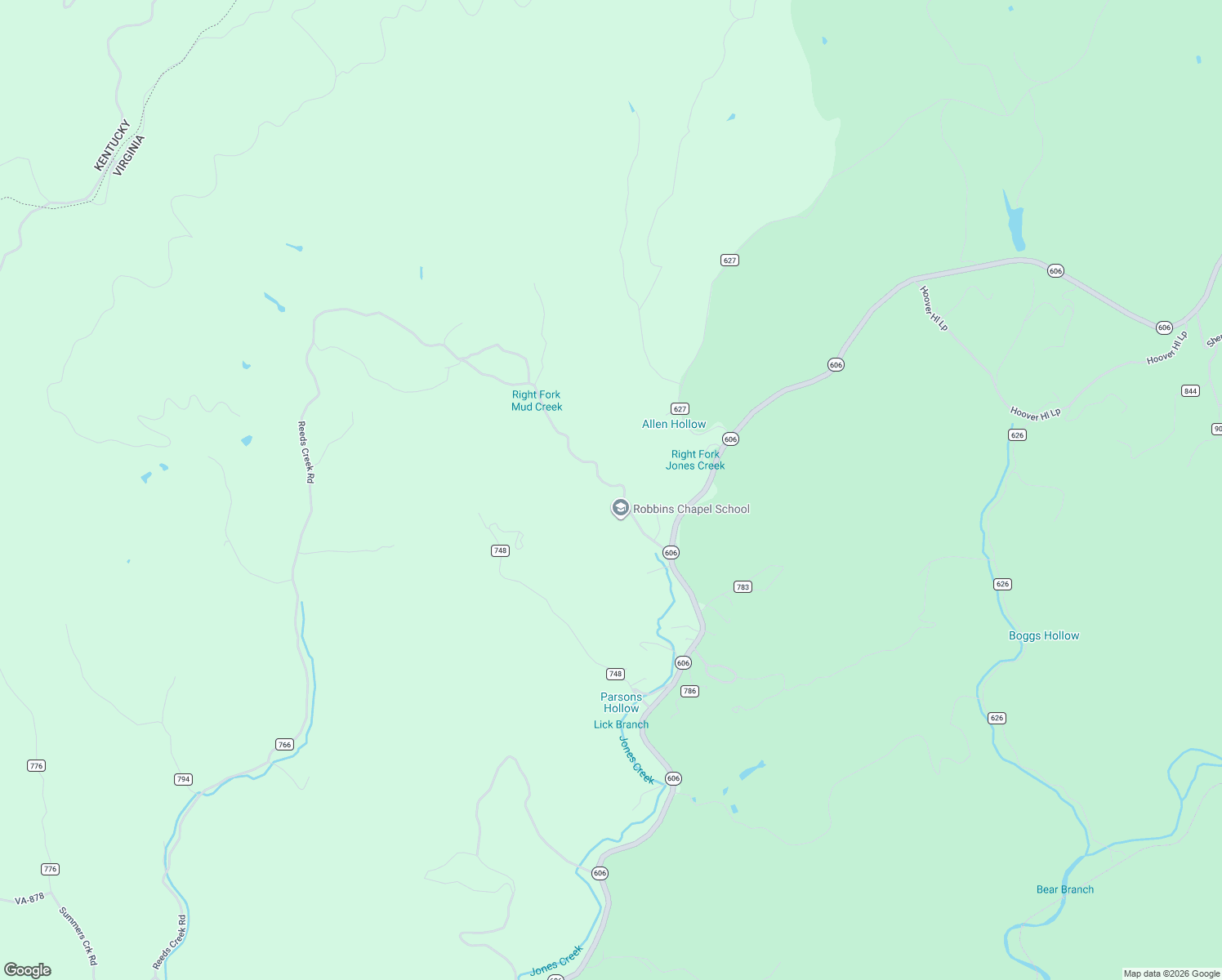 map of restaurants, bars, coffee shops, grocery stores, and more near 4745 Reeds Creek Road in Keokee
