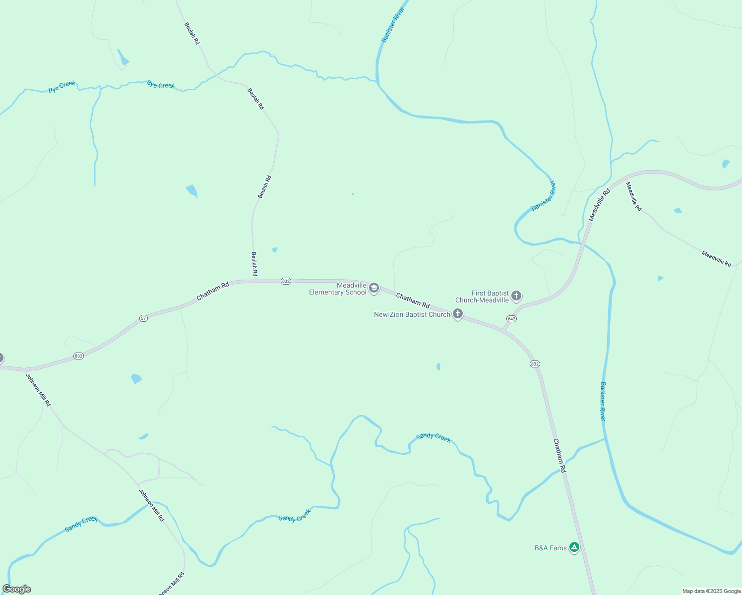 map of restaurants, bars, coffee shops, grocery stores, and more near 1011 Meadville School Loop in Nathalie
