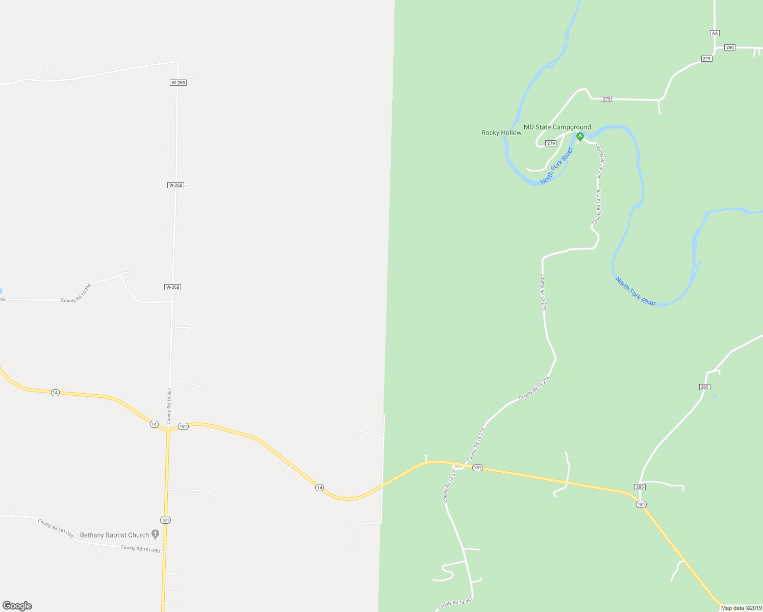 map of restaurants, bars, coffee shops, grocery stores, and more near Unnamed Road in Dora
