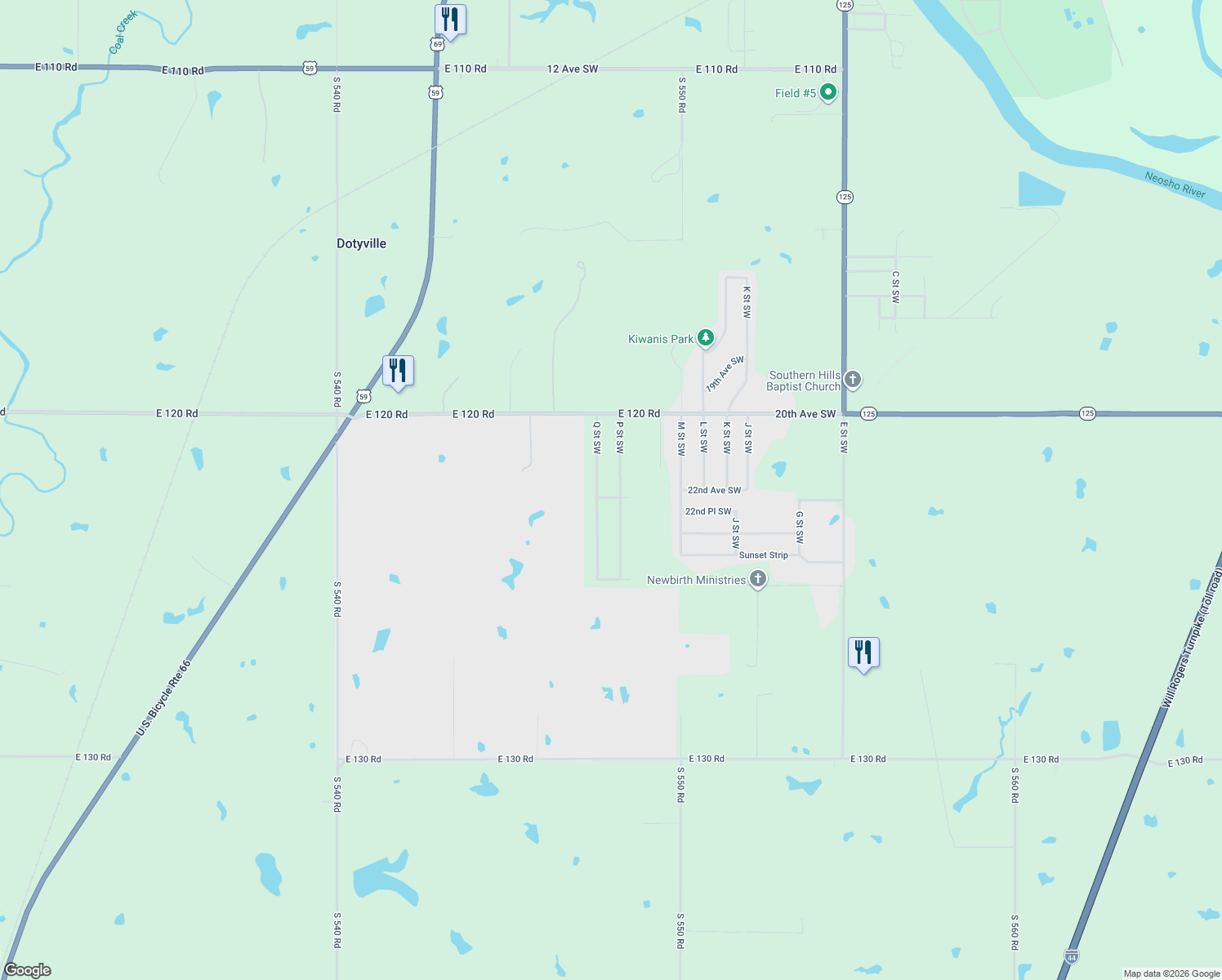map of restaurants, bars, coffee shops, grocery stores, and more near 2142 P Street Southwest in Miami