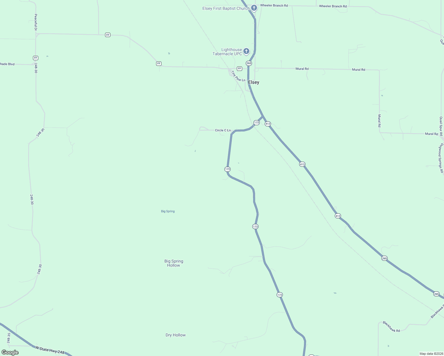 map of restaurants, bars, coffee shops, grocery stores, and more near 647 Missouri 173 in Galena