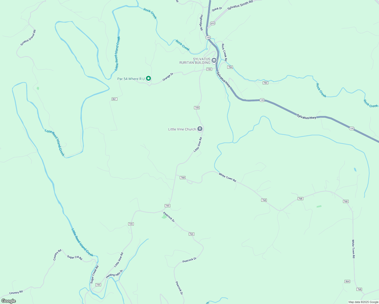 map of restaurants, bars, coffee shops, grocery stores, and more near Little Vine Road in Hillsville