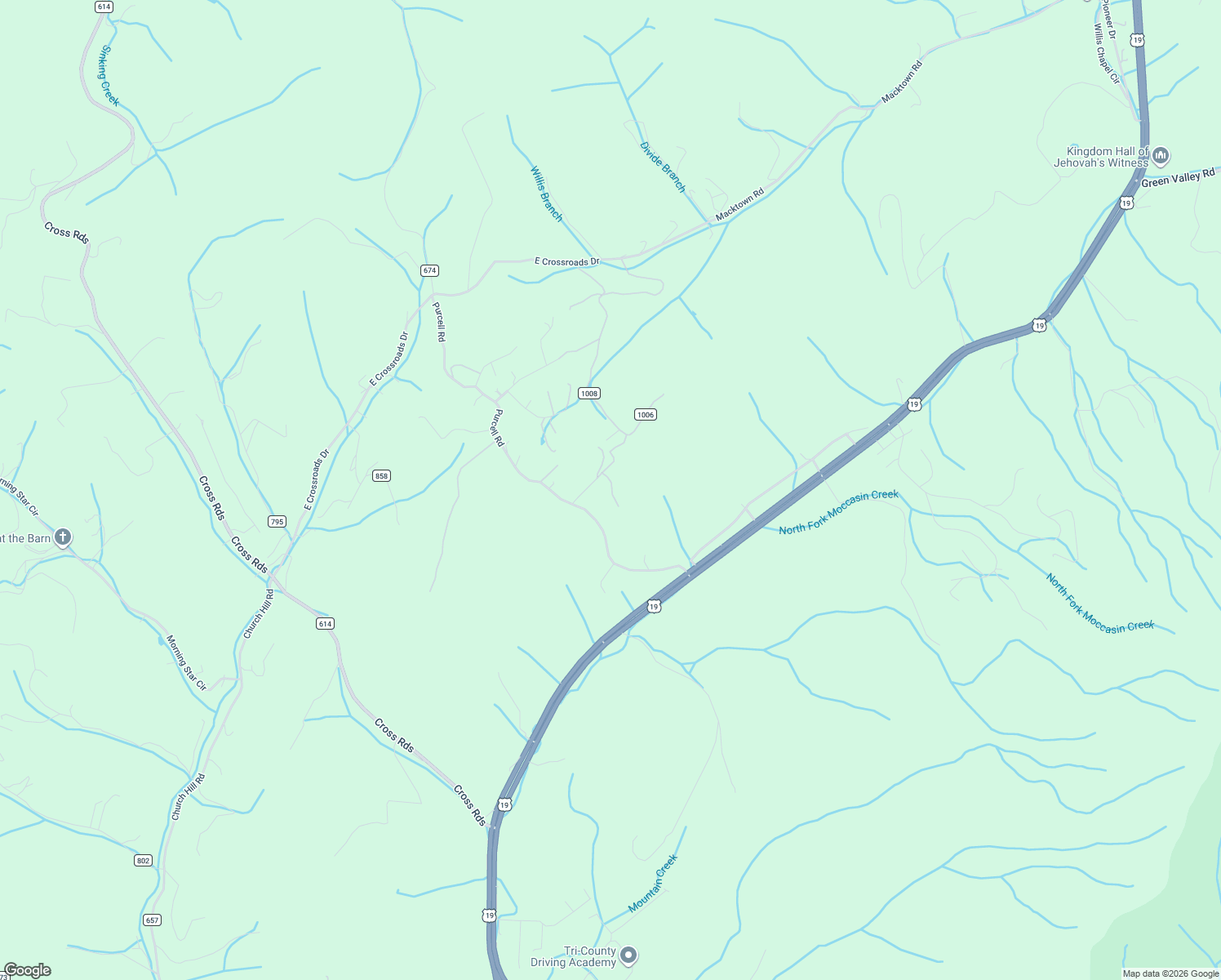 map of restaurants, bars, coffee shops, grocery stores, and more near Unnamed Dirt Road in Russell
