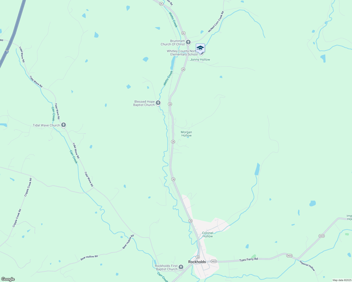map of restaurants, bars, coffee shops, grocery stores, and more near 15 VanZant Cemetery Road in Rockholds