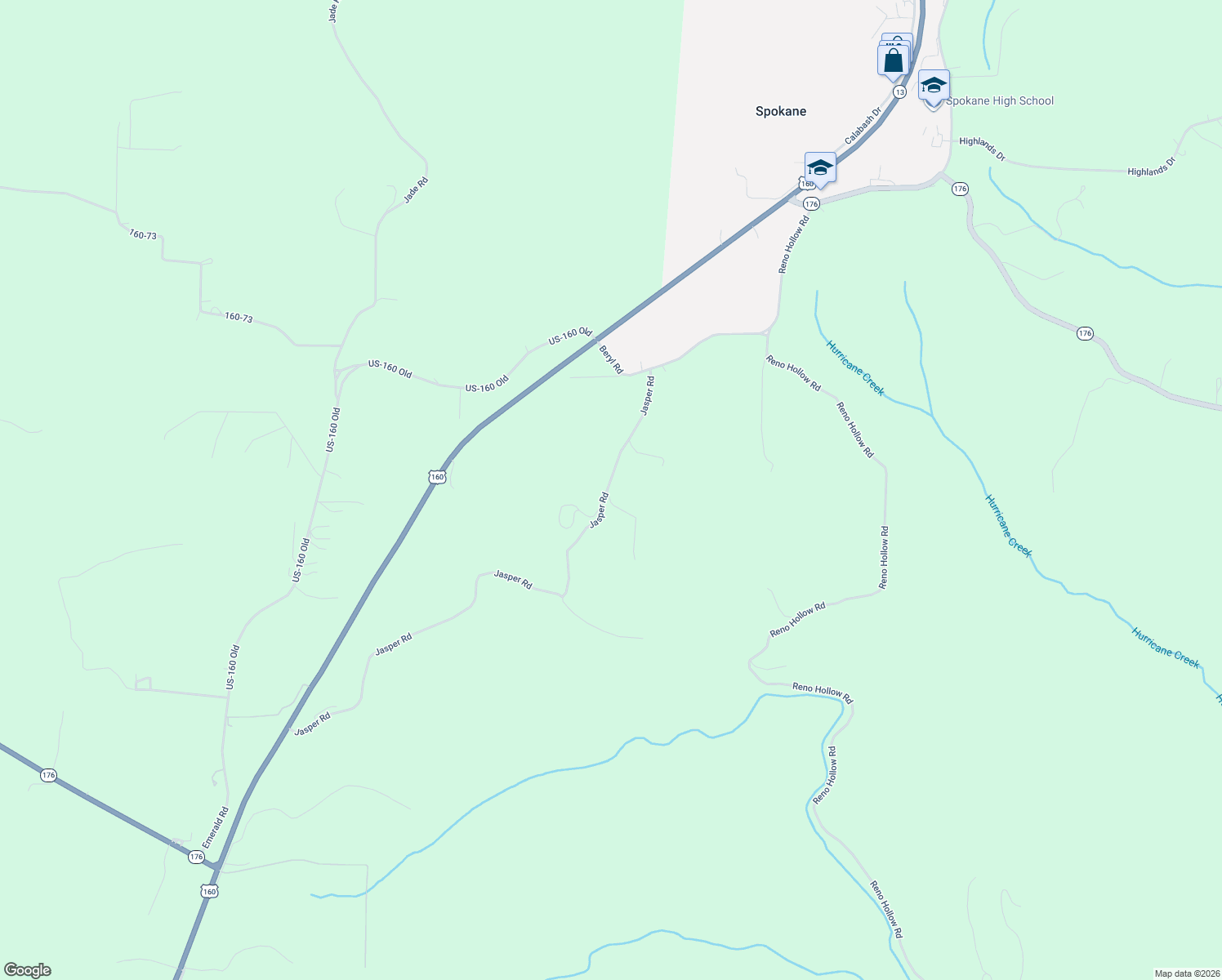 map of restaurants, bars, coffee shops, grocery stores, and more near 533-551 Jasper Road in Spokane