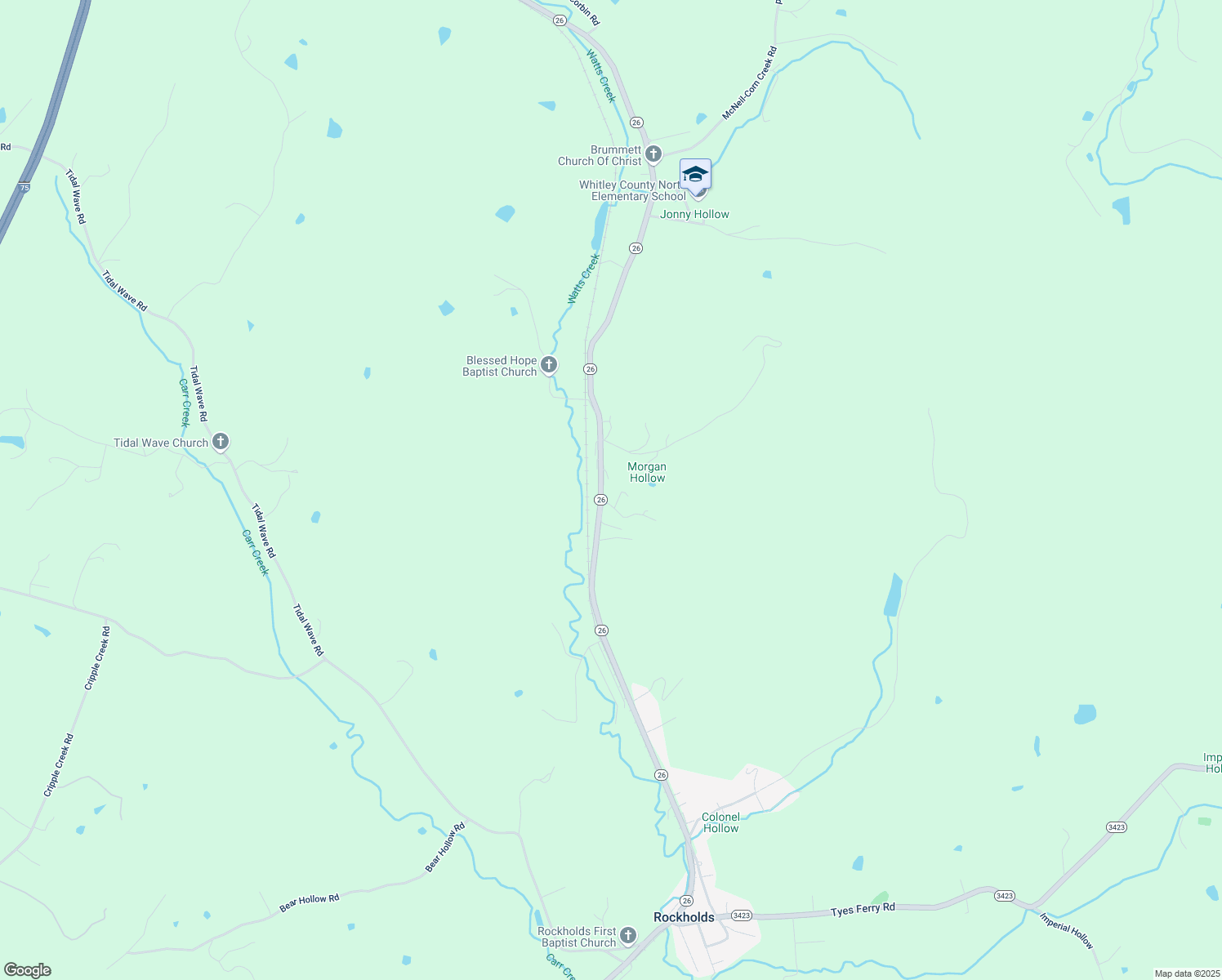 map of restaurants, bars, coffee shops, grocery stores, and more near 15 VanZant Cemetery Road in Rockholds