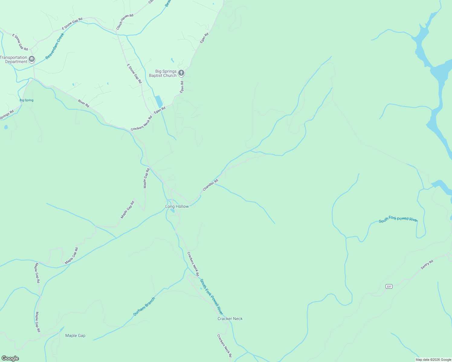 map of restaurants, bars, coffee shops, grocery stores, and more near 5100 Chandler Road in Big Stone Gap