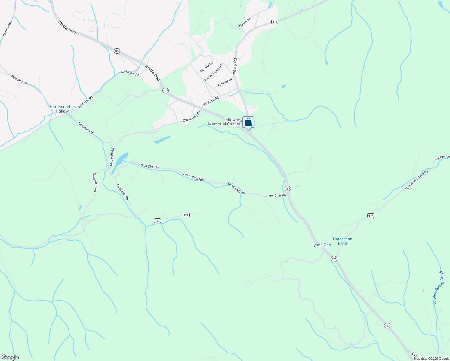 map of restaurants, bars, coffee shops, grocery stores, and more near 335 Lions Club Road in Saltville
